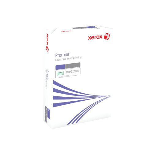 Xerox Premier is a top-grade office paper which adds a professional touch to your letters and documents. Totally versatile and stunningly white, it represents the very best in quality and finish. Designed for all types of machine, it has a high level of opacity which allows for double sided printing with no fears of bleed through or text shadowing. A weighty 80gsm A3 paper with a silky smooth finish and a luxurious touch and feel, Xerox Premier is ideal for when only the best will do.