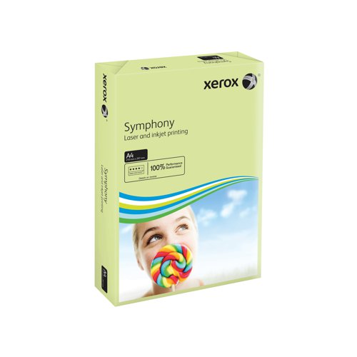 Xerox Symphony Pastel Green A4 Card 160gsm (Pack of 250) 003R93226