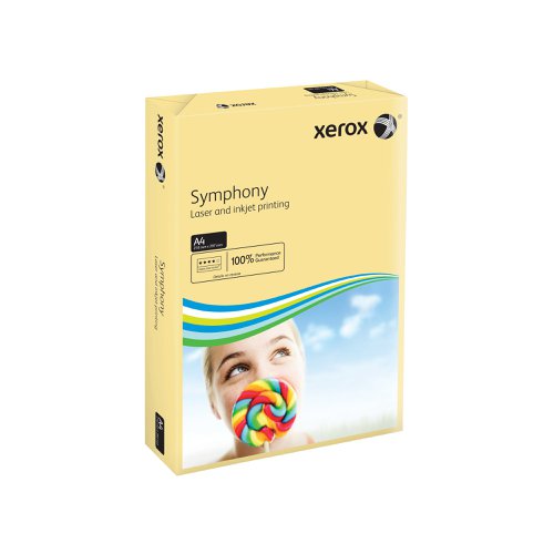 Looking to add some colour to your life? Xerox A4 Symphony Pastel Ivory paper helps your documents stand out from the pack. Created according to the exacting standards applied to all Xerox products, it has the same smooth surface, printability and excellent opacity we have come to expect. Designed for high speed, high volume printing and compatible with all laser, inkjet and copier printers, this 80gsm paper is nothing less than the very best.