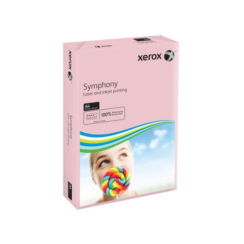 Looking to add some colour to your life? Xerox A4 Symphony Pastel Pink Paper helps your documents stand out from the pack. Created according to the exacting standards applied to all Xerox products, it has the same smooth surface, printability and excellent opacity we have come to expect. Designed for high speed, high volume printing and compatible with all laser, inkjet and copier printers, this 80gsm paper is nothing less than the very best.