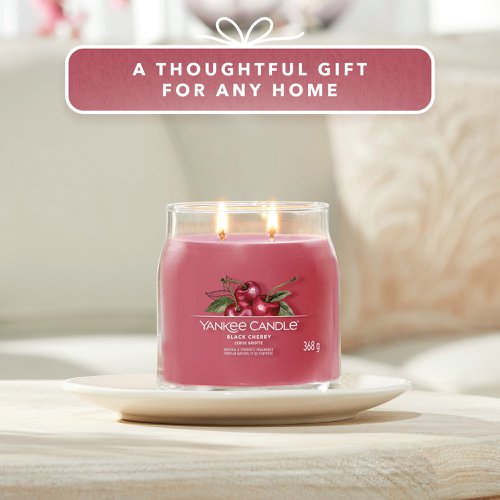 Yankee Candle Signature Medium Jar 368g Black Cherry (Pack of 4) 1701391E | YC12512 | Newell Brands