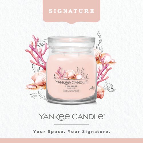 Yankee Candle Signature Medium Jar 368g Pink Sands (Pack of 4) 1629996E