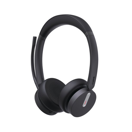 Yealink BH70 Wireless Binaural On-ear Headset MS Teams USB-A via Bluetooth Adapter Black 1208663