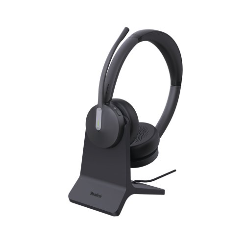 Yealink BH70 Wireless Binaural On-ear Headset MS Teams USB-A via Bluetooth Adapter Black 1208663