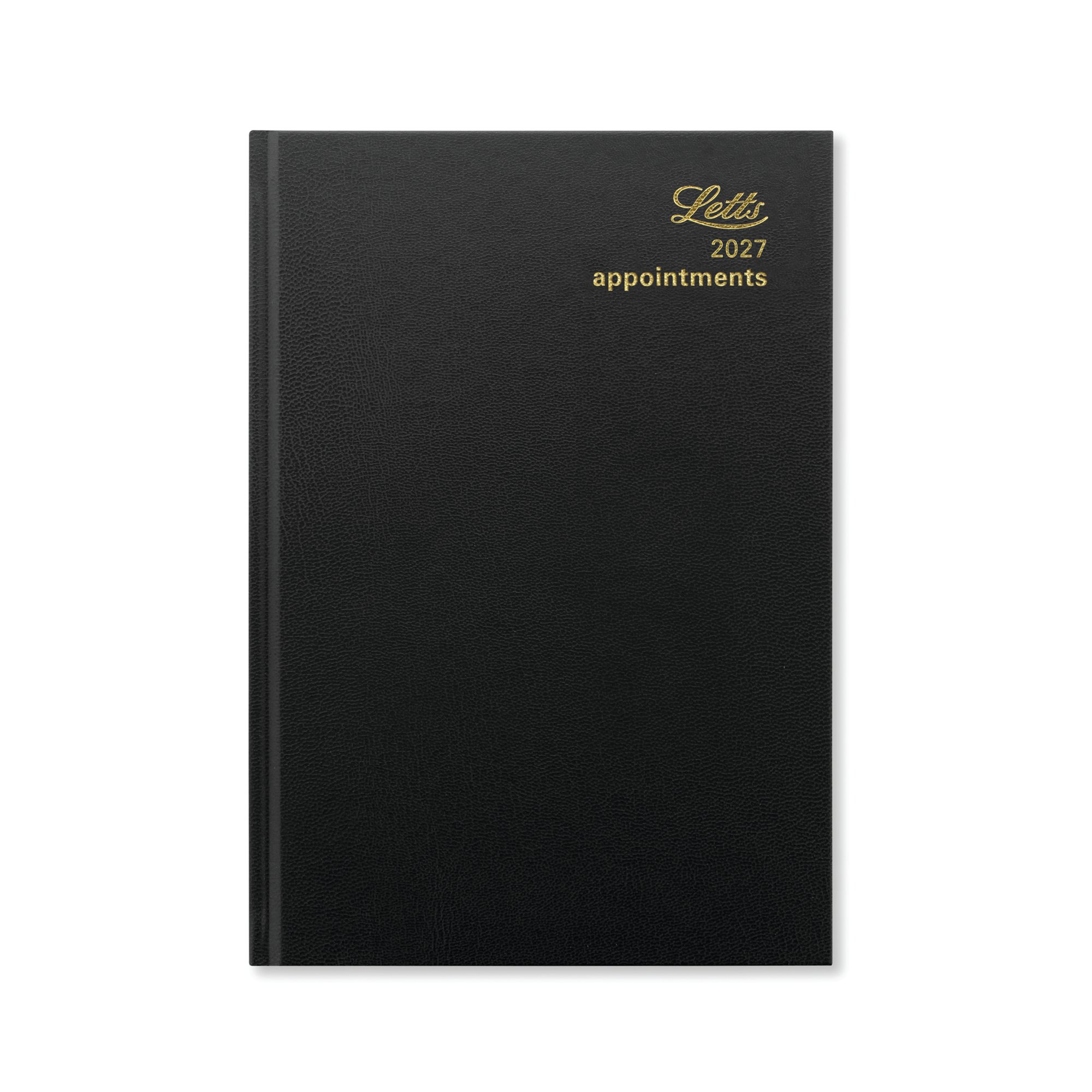 Letts Desk Diary Day Per Page A5 Black 2027 LT11XBK27