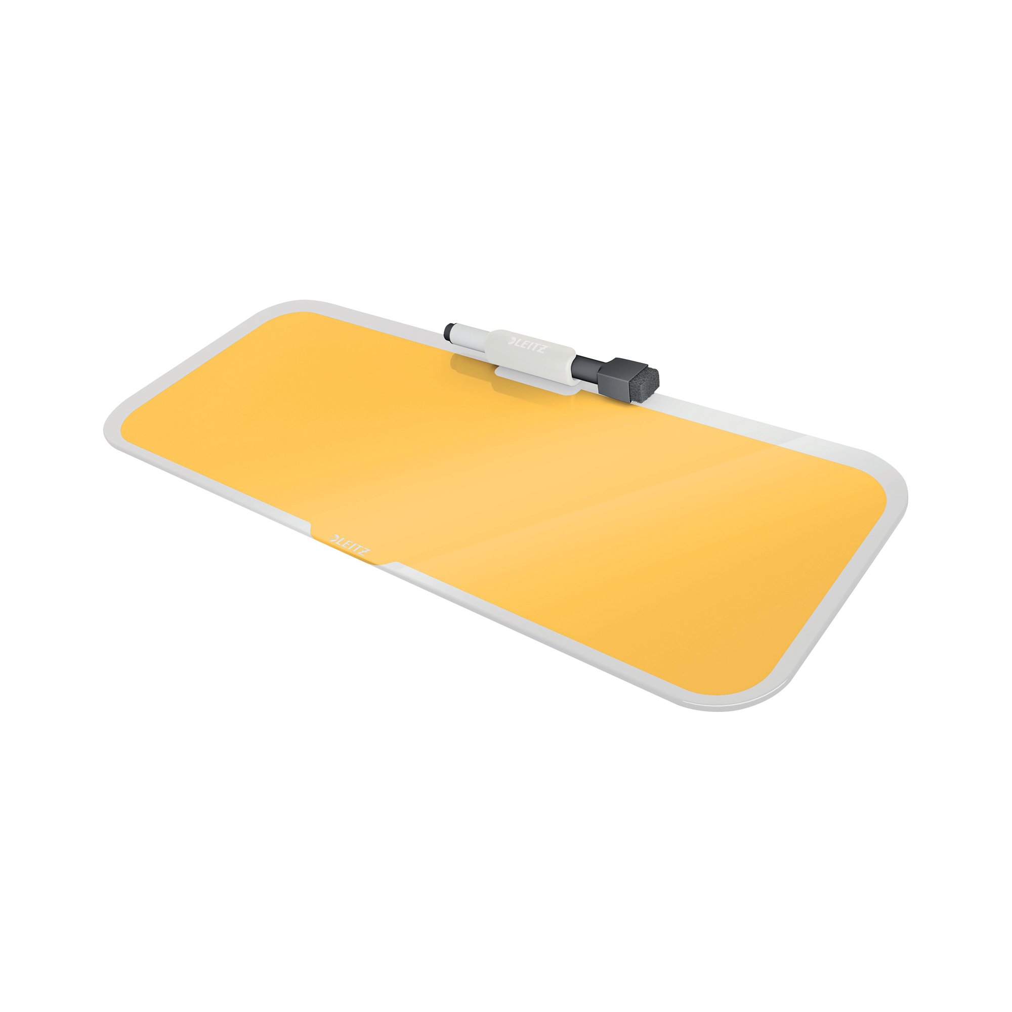 Leitz Cosy Glass Drywipe Desktop Whiteboard Pad Warm Yellow 52690019