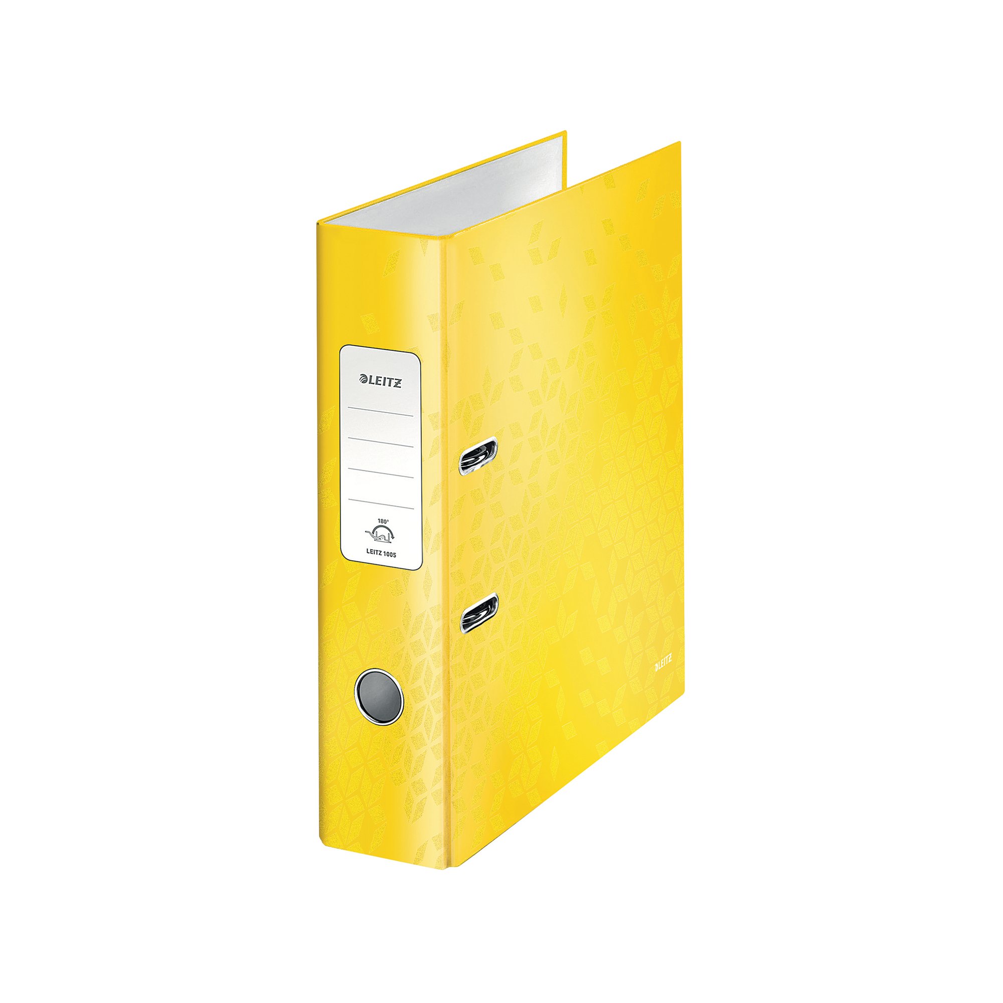 Leitz 180 WOW Lever Arch File A4 80mm Yellow Pack of 10 10050016