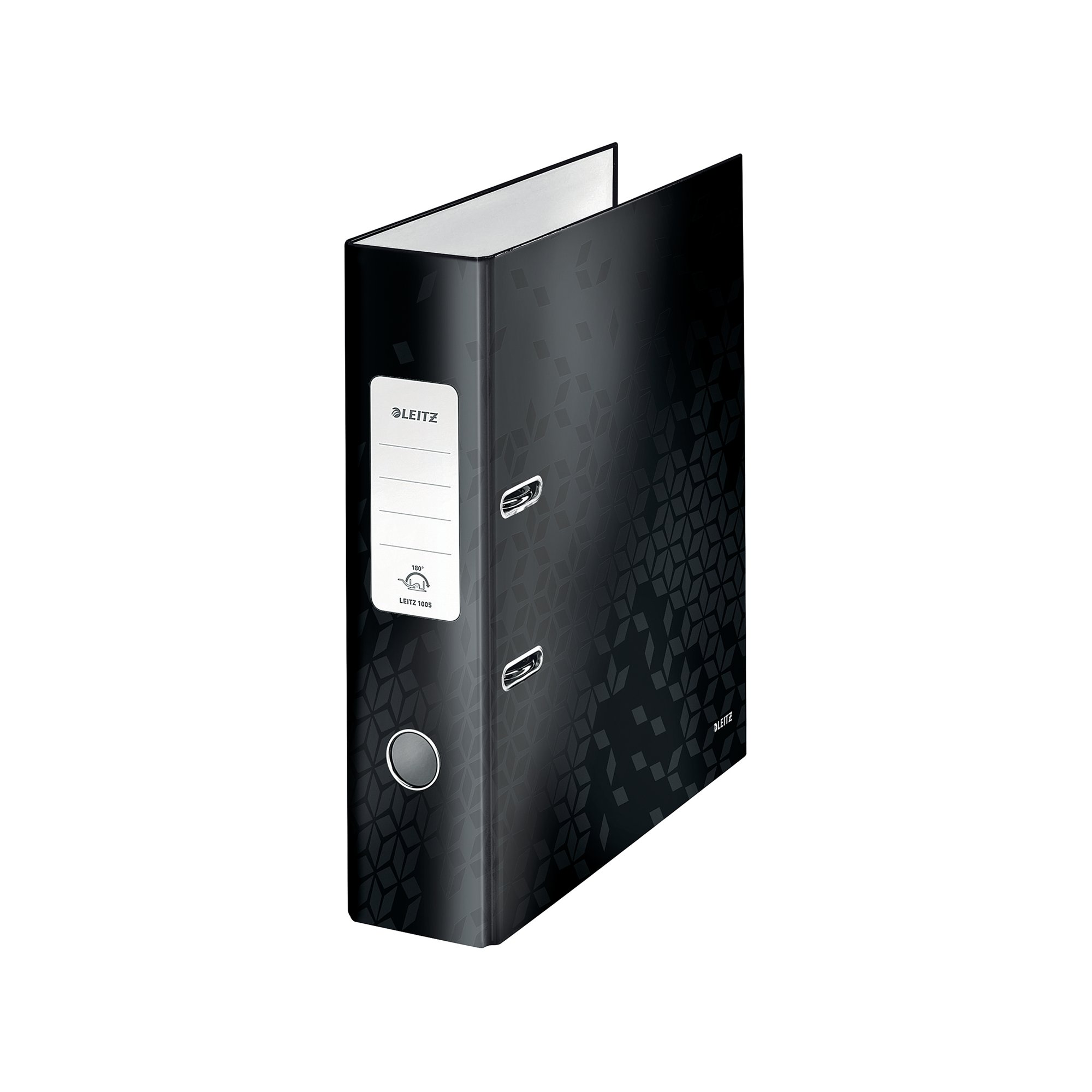 Leitz 180 WOW Lever Arch File A4 80mm Black Pack of 10 10050095