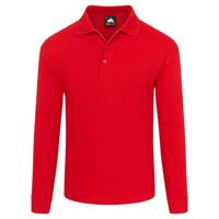 ORN Weaver Long Sleeved Polo Shirt Unisex Red L 1170.RD.L