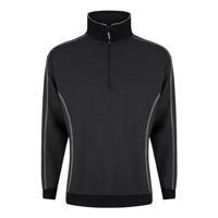 ORN Crane Quarter Zip Sweatshirt Unisex Charcoal Melange/Black 2XL 1240.MEBK.2XL