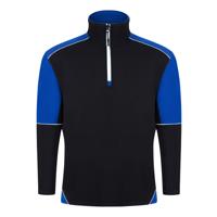 ORN Fireback Quarter Zip Sweatshirt Unisex Black/Royal Blue 3XL 1283.BKRY.3XL