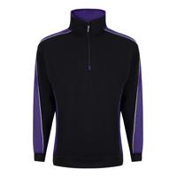 ORN Avocet Quarter Zip Sweatshirt Unisex Black/Purple 2XL 1288.BKPU.2XL