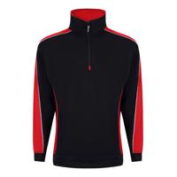 ORN Avocet Quarter Zip Sweatshirt Unisex Black/Red 2XL 1288.BKRD.2XL