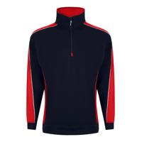 ORN Avocet Quarter Zip Sweatshirt Unisex Navy/Red 2XL 1288.NVRD.2XL