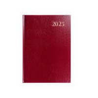 5 Star 2025 A5 Day To Page Diary Red