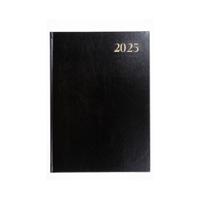 5 Star 2025 A5 2 Day To Page Diary Black