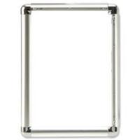 5 Star Facilities Clip Display Frame Aluminium with Fixings Front-loading A2 420x13x594mm Silver