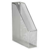 5 Star Office Mesh Magazine Rack Scratch Resistant with Non Marking Rubber Pads A4+ Silver