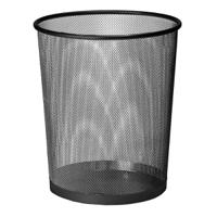 5 Star Office Mesh Waste Bin Lightweight Sturdy Scratch Resistant 20 Litre 305x345mm Black