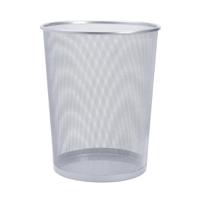 5 Star Office Mesh Waste Bin Lightweight Sturdy Scratch Resistant 20 Litre 305x345mm Silver