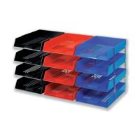5 Star Letter Tray High-impact Polystyrene Foolscap Black 295829