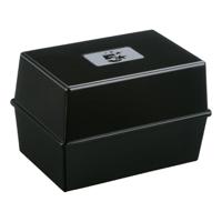 5 Star Office Card Index Box Capacity 250 Cards Black