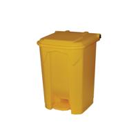 2Work Pedal Bin 50 Litre Yellow 2W10780