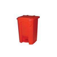 2Work Pedal Bin 50 Litre Red 2W10781