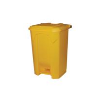 2Work Pedal Bin 80 Litre 410x470x670mm Yellow 2W10785