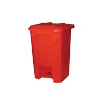 2Work Pedal Bin 80 Litre 410x470x670mm Red 2W10786