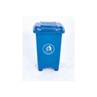 2Work Static Bin with Feet 50 Litre Blue 2W10794