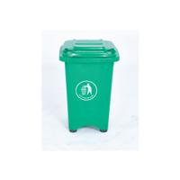 2Work Static Bin with Feet 50 Litre Green 2W10797