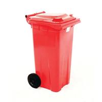 2Work Wheelie Bin 120 Litre Red 2W10835