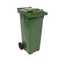 2Work Wheelie Bin 140 Litre Green 2W10838