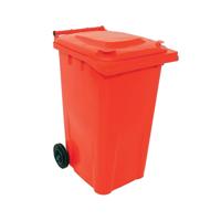 2Work Wheelie Bin 240 Litre Red 2W10844
