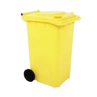 2Work Wheelie Bin 240 Litre Yellow 2W10845