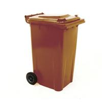 2Work Wheelie Bin 240 Litre Brown 2W10916