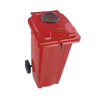 2Work Wheelie Bin 140 Litre with Bottle Bank Aperture and Lock 2W10929