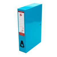 5 Star Office Box File Foolscap Blue (Pack of 5)