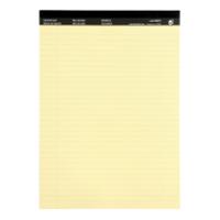 5 Star Office Executive Pad Headbound 65gsm Ruled Perforated 100pp A4 Yellow (Pack of 10)