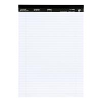 5 Star Office Executive Pad Headbound 60gsm Ruled Margin Perforated 100pp A4 White (Pack of 10)