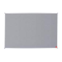 5 Star Office Felt Noticeboard with Fixings and Aluminium Trim 1200x900mm Grey