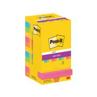 Post-it Super Sticky 76x76mm 90 Sheets Carnival (Pack of 12 Pads) 654-12SS-CARN