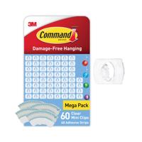 Command Clear 60 Decorating Clips + 68 Clear Strips Transparent 7100378547