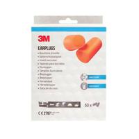 3M Earplugs 1100, Soft Foam, Snr Value 35 Db, Orange, Pack 50