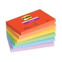 Post-It Super Sticky Notes 90 Sheets 76x127mm Playful Colours Assorted (Pack of 6) 655-6SS-PLAY
