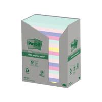 Post-it Recycled Ast Colour 76x127mm 100 Sheet (Pack of 16) 7100259665