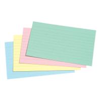 5 Star Office Record Cards Ruled Both Sides 127x76mm Assorted (Pack of 100)