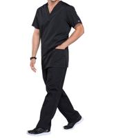 Cherokee Professional V-Neck Scrub Top: Comfortable Medical Workwear for Healthcare Professionals Bl