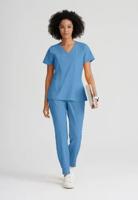Barco One Racer Scrub Top: Eco-Friendly Professional Comfort for Healthcare Heroes Ceil XXS